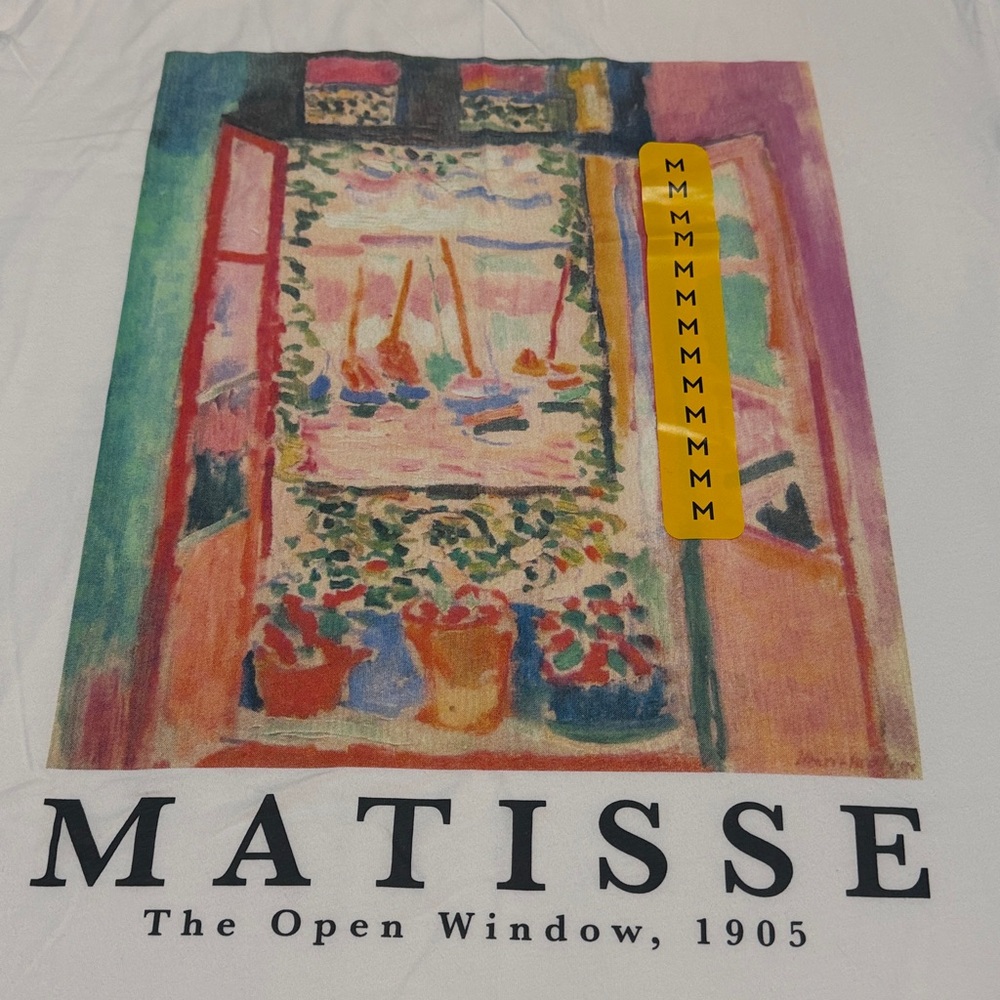 Matisse Unisex Graphic Tee The Open Window Cotton XS, M NWT